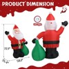 SEVOBAL Inflatable Holiday Decorations 6' Christmas Inflatable Decoration, Inflatable Santa Claus Funny Blow Up Yard Decor, Red, 59.1"*35.4"*72.1" - 4 of 4