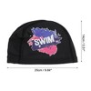Unique Bargains Knitted PU Elastic Letter Swimming Cap 1 Pc - 4 of 4