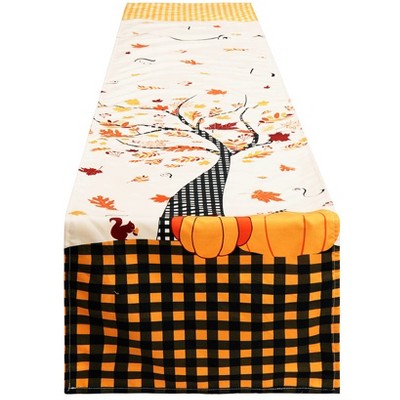 The Lakeside Collection Plaid Harvest Table Runner and Set of 4 Placemats