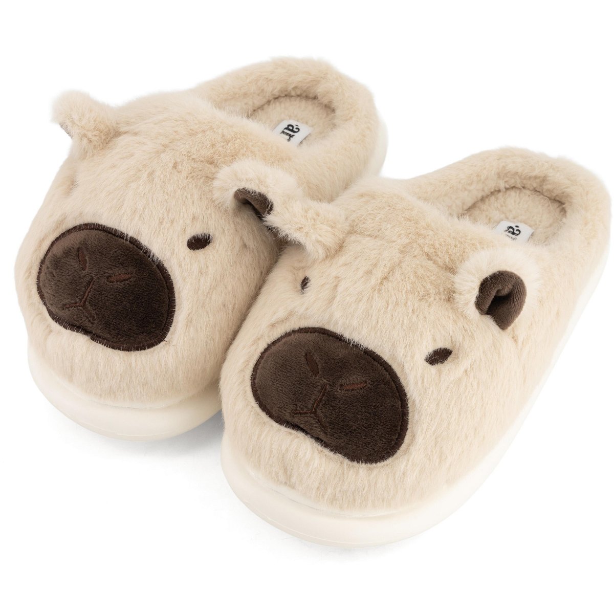 Женские тапочки Andrea Women’s Cozy Capybara Slippers with Plush Faux Fur 90211 BEIGE 7 — фото 4