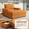 Okak Modern Oversized Lounge Sofa Chair with Armrests & Storage Ottoman,Upholstered Sleeper Sofa Couch for Bedroom,Apartments - 2 of 4