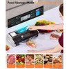 Aoibox 95KPa Vacuum Sealer,Fully Automatic Food Sealer with Auto Pop-Up Cover,Double Heat Seal,Easy-Lock Handle&Built-in Cutter,Includes 1Roll+15 Bags - 2 of 4