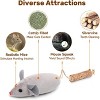 Potaroma Cat Toys: 3pcs Squeak Mice Interactive Catnip Silvervine Animals - 2 of 3