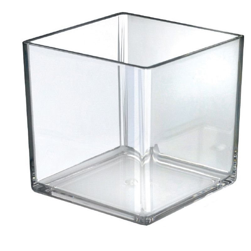 Azar Displays 7" Deluxe Clear Acrylic Square Cube Bin for Counter, 2-Pack, 3 of 5
