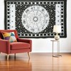 HomeRoots 80" X 56" Black And White Cotton Hanging Tapestry - 2 of 4