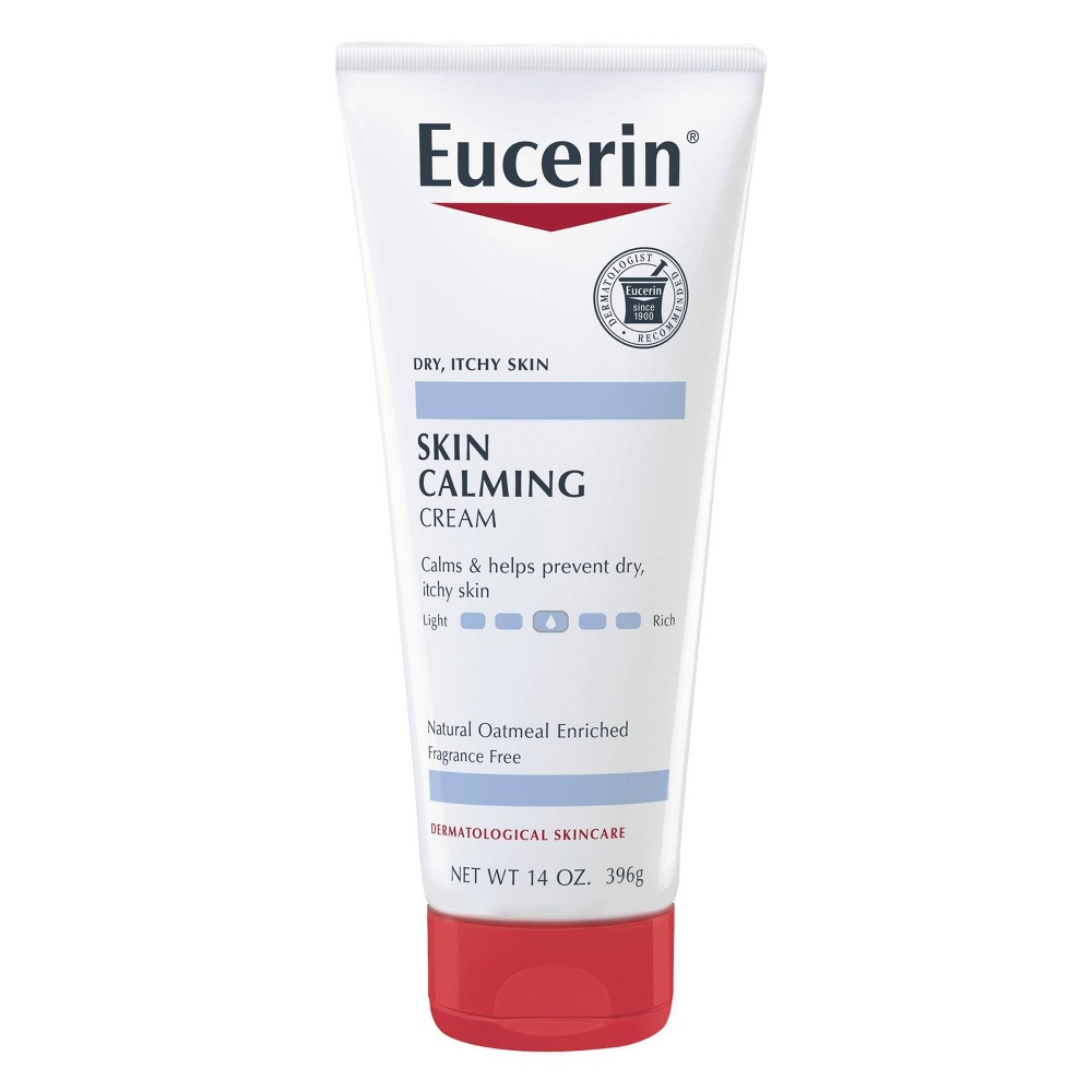 Photos - Cream / Lotion Eucerin Skin Calming Daily Body Cream Unscented - 14oz 