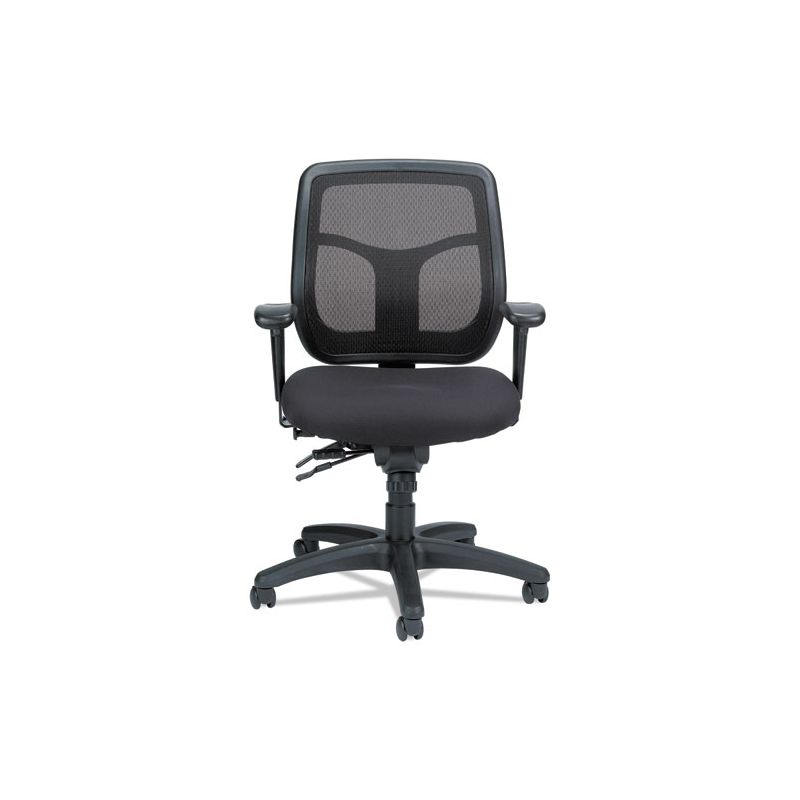 Eurotech Apollo Multi-Function Mesh Task Chair, Supports Up to 250 lb, 18.9" to 22.4" Seat Height, Silver Seat/Back, Black Base, 1 of 5