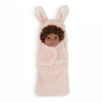 LullaBaby 14" Baby Doll with Hair in Cuddler Wrap