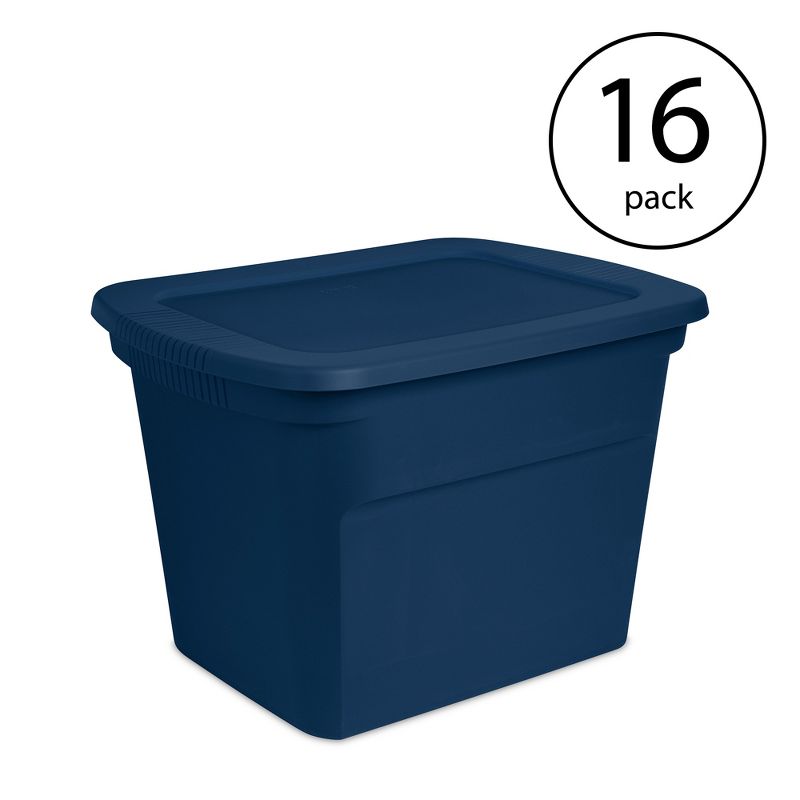 Sterilite 18 Gal Stackable Storage Box Container w/ Handle, 3 of 10