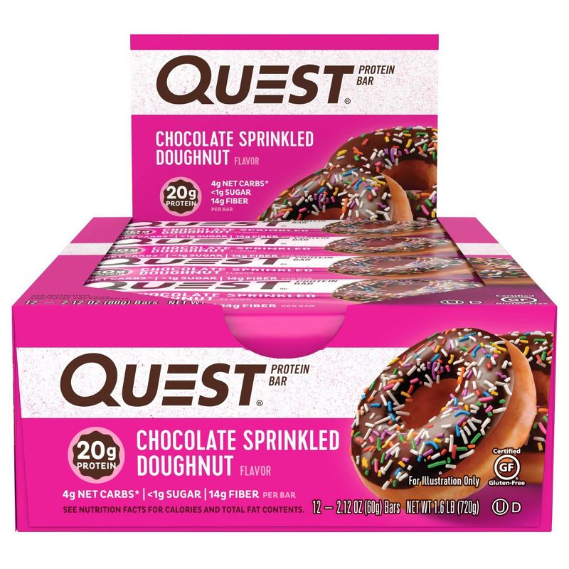 Quest Nutrition Protein Bar - Chocolate Frosted Doughnut, 1 of 12