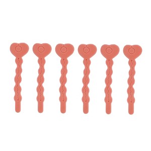 Unique Bargains Women's Sponge Foam Hair Roller 6.69"x1.73" Orange 6 Pcs - 1 of 4