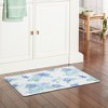 Martha Stewart Amber Floral Daisy Stripe Reversible Water Resistant Kitchen Mat - image 2 of 4