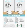 DOMETOUR Magnetic Door Stoppers 6 Pack – Heavy Duty Stainless Steel, Wall/Floor Mount, No-Drill Adhesive & Screws, White - 4 of 4