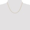 Black Bow Jewelry 1.1mm, 14K Yellow Gold, Solid Baby Rope Chain Necklace - 2 of 4