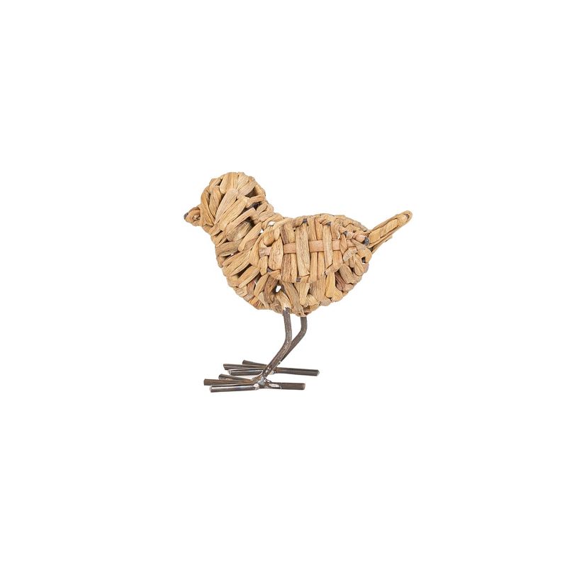 Natural Wrapped Bird Decorative Figure Seagrass & Metal by Foreside Home & Garden, 1 of 8