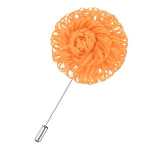 Unique Bargains Flower Lapel Pins Stick Brooch for Men Wedding Graduation 1 Pc - 1 of 4