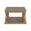 NicBex Vintage Coffee Table with Luxurious Pine Veneer & Artistic Vase Legs,Rectangular Center Table for Living Room,Apartment,Brown - 3 of 4
