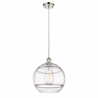 Rochester - 1 Light Cord Hung Mini Pendant In Industrial Style-13.38 Inches Tall and 12 Inches Wide