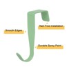 Unique Bargains Metal Painted No drilling Home Kitchen Over the Door Single Hook 4 Pcs - 4 of 4