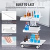 VEVOR Lab Trolley, 3-Layer Rolling Lab Cart, Metal Mobile Trolley with Swivel Wheels, Tray Rolling Clinic Cart 220 lbs Weight Capacity - 3 of 4