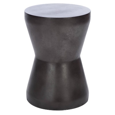 Torre Modern Concrete Accent Table - Black - Safavieh