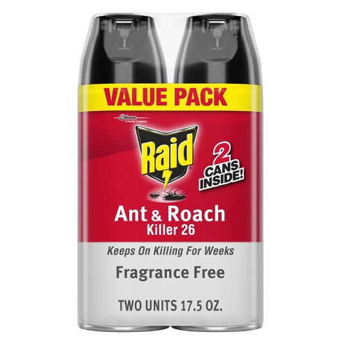 Raid Ant And Roach Killer Fragrance Free - 17.5oz/2ct : Target