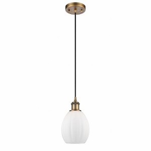 Eaton - 1 Light Cord Hung Mini Pendant In Industrial Style-9.5 Inches Tall and 6 Inches Wide - 1 of 1