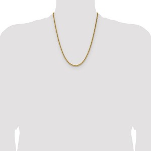 Chisel Stainless Steel Polished Yellow IP-plated 3.2mm 22" Square Wheat Chain - 1 of 4
