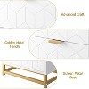 Zstar Three Drawer Bedroom Dresser with Metal Legs - 4 of 4