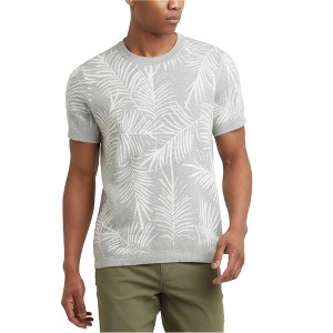 Kenneth Cole Mens Palm Jacquard Knit Floral Basic T-Shirt - 1 of 1