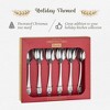 Spode Christmas Tree Dessert Spoons, Set of 6,18/10 Stainless Steel, 7.3" - 3 of 4