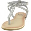Alpine Swiss Womens Slingback T-Strap Rhinestone Ankle Strap Thong Sandals - 4 of 4