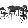 Boys and Girls Folding Table and Chairs Set of 3, Portable Table and Chair with Pu Soft Cushion, Suitable for Eating, Reading and Playing - 4 of 4
