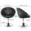 Costway Set of 2 Swivel Bar Stools Height Adjustable Round Tufted Back Bar Chairs Black - 2 of 4
