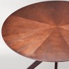GlasFlength Patio End Tables Pedestal Leisure, Round Side Table, for Living Room Bedroom and Balcony, Minimalist Elegance，Brown，47.2"*47.2"*30.3" - 4 of 4
