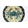 Earth Rugs Blue Crab Coaster – 5"x5" Braided Jute with Coastal Nautical Crab Print for Beach House & Seaside Decor - 3 of 3
