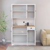 DOMETOUR 71" Kitchen Pantry Storage Cabinet Freestanding Hutch Cabinet with Adjustable Shelves, 6 Doors and 1 Drawer - 3 of 4