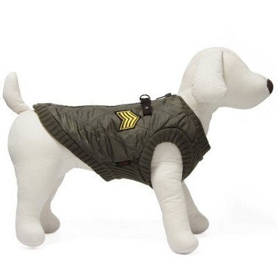 Gooby Bomber Vest for Dogs, XSmall, Green