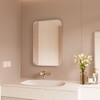Rectangular Framed Tempered Glass Wall-Mounted Bathroom Vanity Mirror - 4 of 4