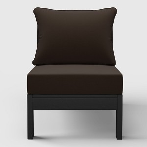 WestinTrends  Avalon Outdoor HDPE Deep Seating Modular Armless Patio Chair with Patio Cushions - 1 of 4