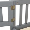 Okak Solid Pine Floor Bed Twin/Full/Queen Size,Bed Frame with Safety Guardrails and Door, Modern Kids Bed for Bedroom & Nursery - 3 of 4