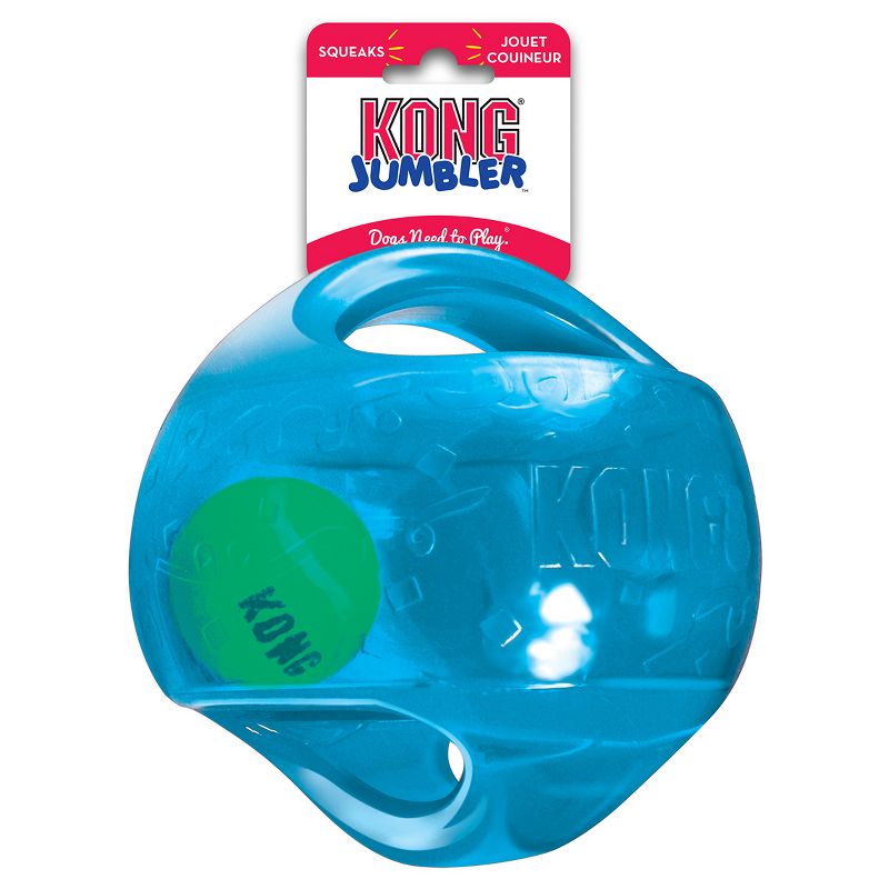 KONG 2-in-1 Jumbler Interactive Dog Toy - Blue - M/L, 3 of 11
