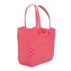 Disney Mickey Mouse Face 16.5" Adult Black Pink Water-Resistant Rubber Molded Large Tote Beach Swim Bag - 2 of 4