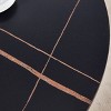 Sapphtopaz 42" Round Dining Table with Marble Top Stainless Steel Leg Kitchen Table for Dining Room, Small Spaces - 2 of 4