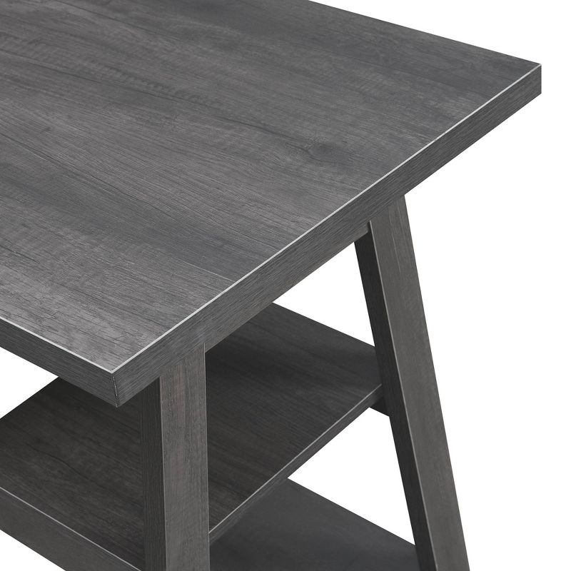Designs2Go Double Trestle Desk with Shelves - Breighton Home, 5 of 9
