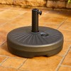 LeisureMod Bovilar Modern Outdoor Patio 20" Round Fillable Free Standing Umbrella Base, Durable and Weather-Resistant for Garden, Deck, or Porch - 2 of 4