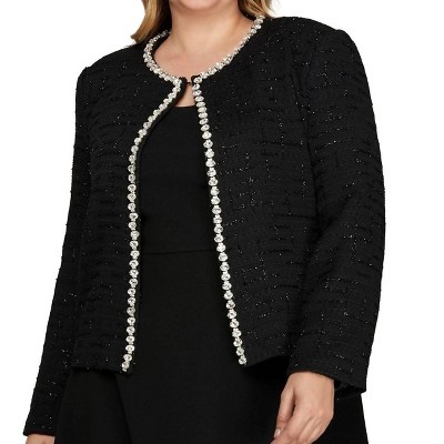 Women's Rhinestone Trim Jacket - Plus - Vanilla Monkey
