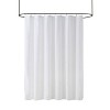 CAVINAS 72 x 72 Inch Stripe Sheer Fabric Shower Curtain,Bathroom Shower Curtains with 12 Button Holes,Machine Washable - 2 of 4