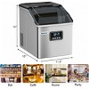 Costway Stainless Steel Ice Maker Machine Countertop 48Lbs/24H Self-Clean with LCD Display - image 3 of 4