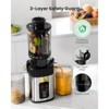Slow Masticating Juicer with Touch Screen & 3 Speed Modes, 4.35" Large Feed Chute Cold Press Juicer for Whole Fruits and Vegetables - 4 of 4